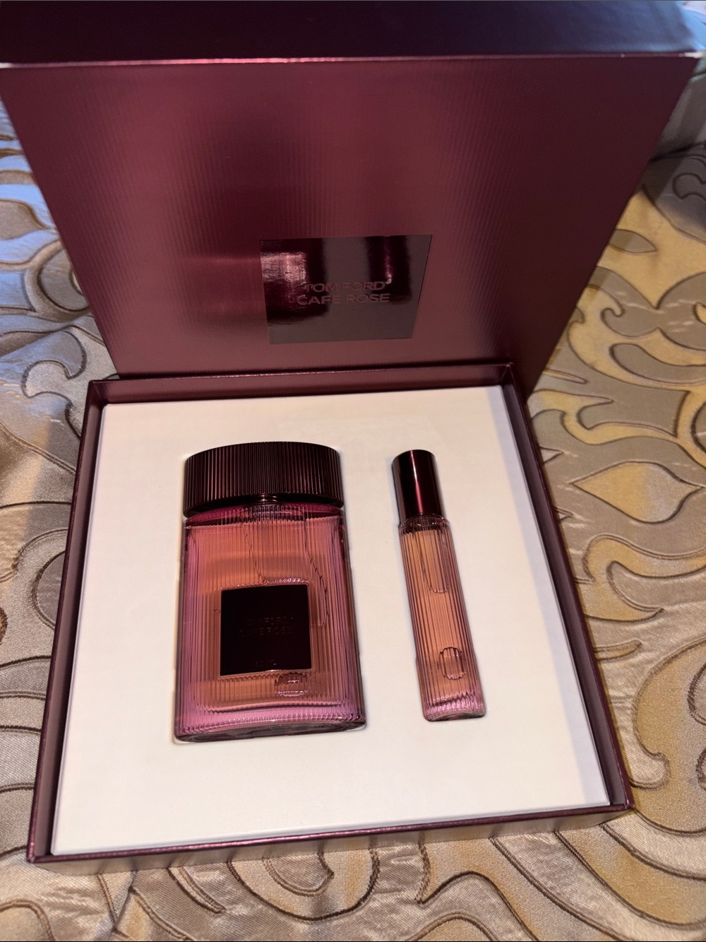 Tom Ford Unisex Café Rose Eau de Parfum & Travel Spray Gift Set New